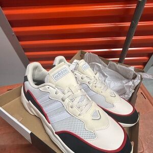 Adidas Mens 20-20 FX Running Shoes Sneaker 10.5 White Black Ortholite FU6703